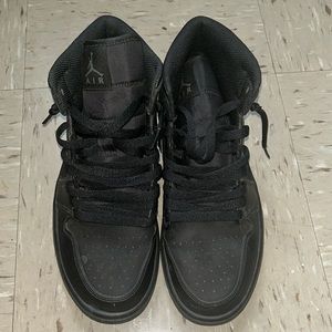 Men Jordan 1 Mid Triple Black